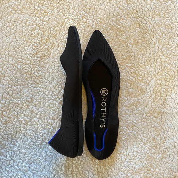 Rothy’s the point black with blue back - Picture 2 of 5